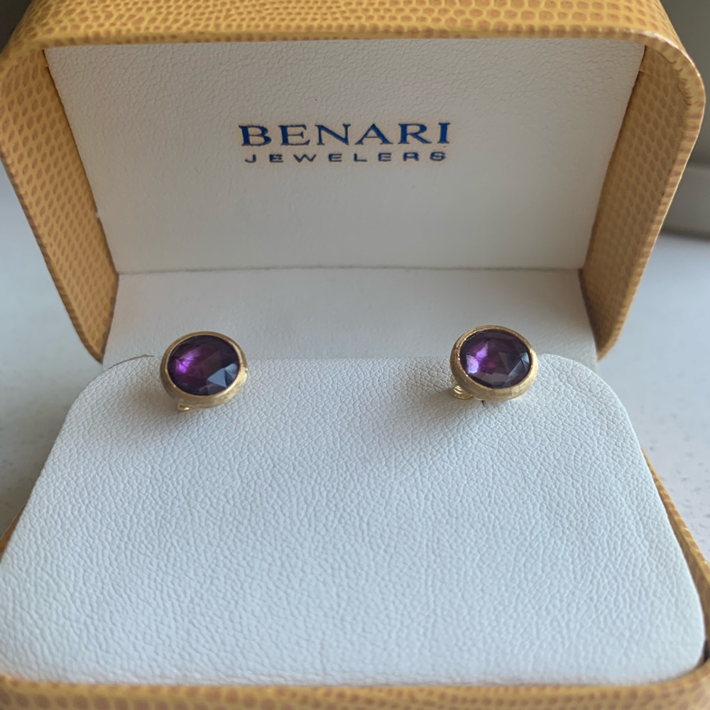 Marco Bicego Jaipur Amethyst Stud Earrings 18K